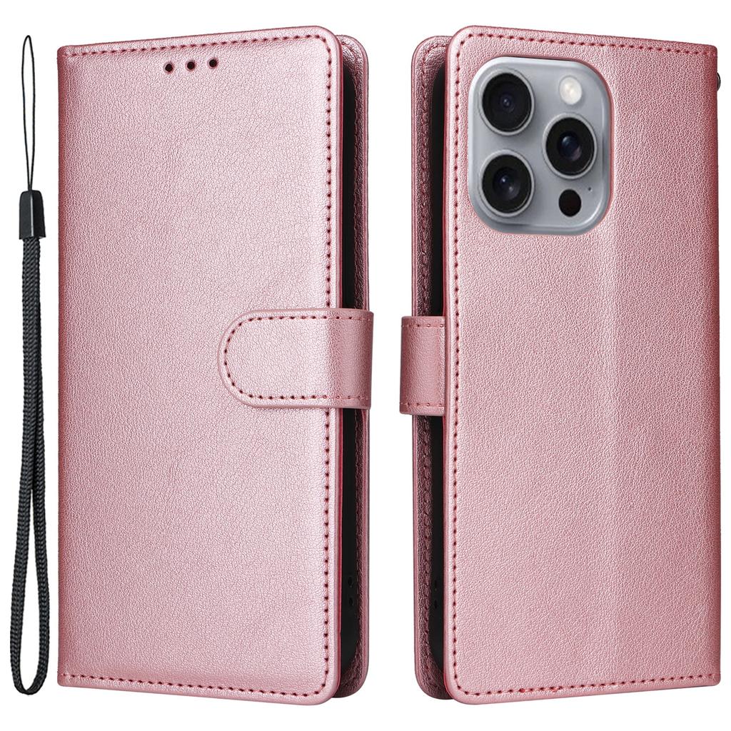 For iPhone 16 Pro Max Wallet Case 3 Card Slots Slim-Fit PU Leather Stand Phone Cover