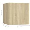 6 Piece TV Cabinet Set Sonoma Oak Effect Particleboard