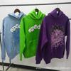 Maglione Sp5der originale di alta qualità felpa con cappuccio in pile pesante 450G per uomo e donna transfrontaliero internazionale bestseller