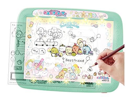 AGATSUMA Sumikko Gurashi Letter and Card Drawing Tracer, Tapioka Park, Plastic, Emerald Green