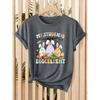 [Follow a Specific Direction] Teacher's Exclusive Easter Lady T Shirt My Students Eggcellent Printing Spring and Summer Easter Celebration and Daily