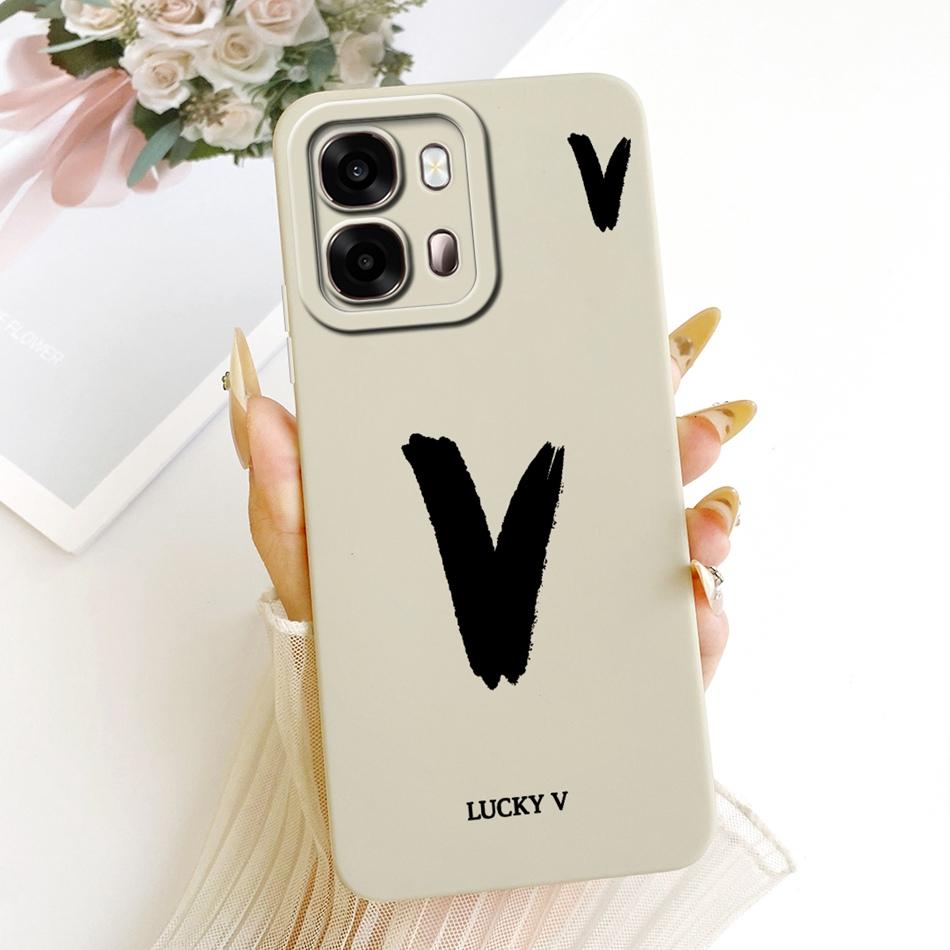 For OPPO A6s CPH2789 Lucky Initial Letter Phone Case For Oppo A6s 4G CPH2815 A 6S 5G Soft Silicone Shockproof Cases Bumpers