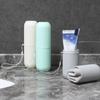 Travel Toothbrush Box Vertical Stripe Portable Mouthwash Cup Brushing Cup Washing Cup Toothware Box Toothpaste Storage Cartridge