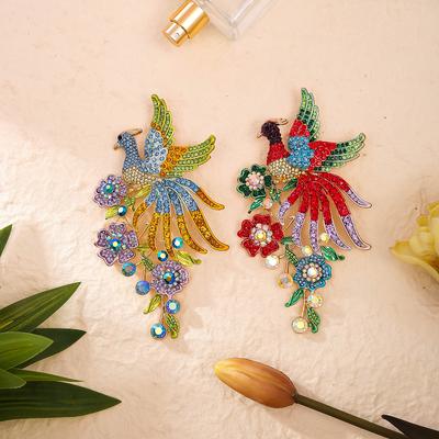 Spilla Fenice Diamanti Pieni da Donna Senso della Moda di Lusso Leggero Corsage Temperamento Elegante Versatile con Cheongsam