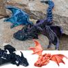 3D Printed Flying Dragon Full Body Movable Joint Fidget Toy Figurine Simulation Dragon Office Desktop Ornament Toys with Wing