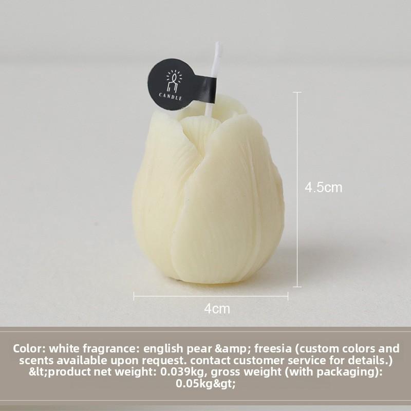 Tulip Aromatherapy Candle Handmade Simulation Creative Gift Ornament Mother Day Flower Shaped Candle 1PC