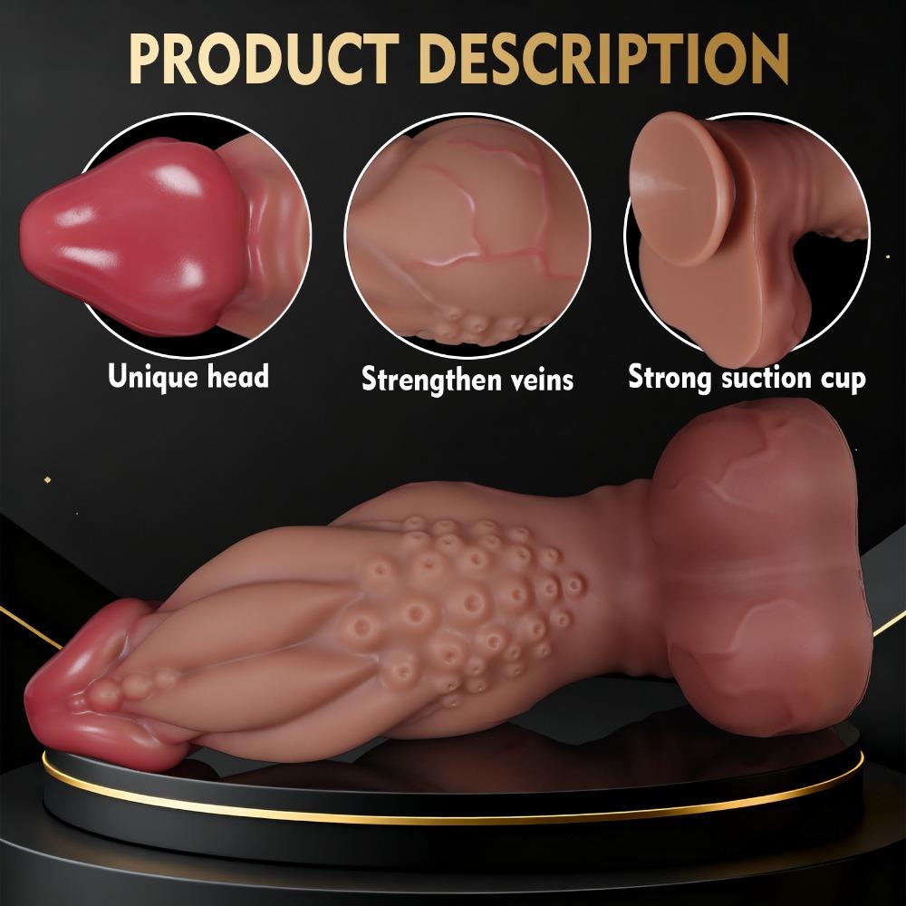 Oversized Realistic Silicone Dildo Anal Plug Adult Toy for Female Pleasure