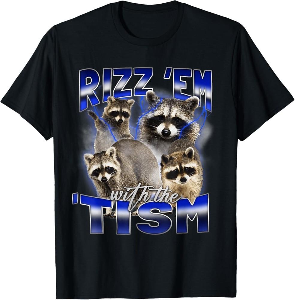 

Закадрите их мемом про аутизм, забавная футболка с аутичным енотом для ризза 3XL