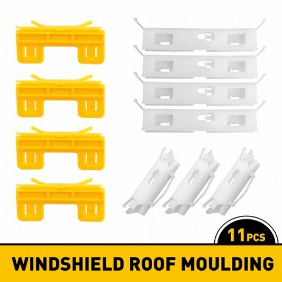 11pcs Roof Moulding Windshield Clips Repair Set Fit Honda Civic Accord Acura