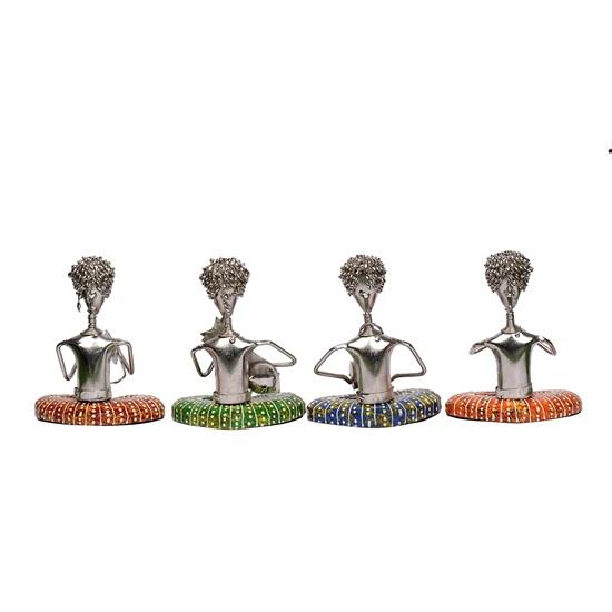 

Набор из 4 шт. Раджастхани Розовый Город Джайпур Уникальный Традиционный Железный Ручной Работы