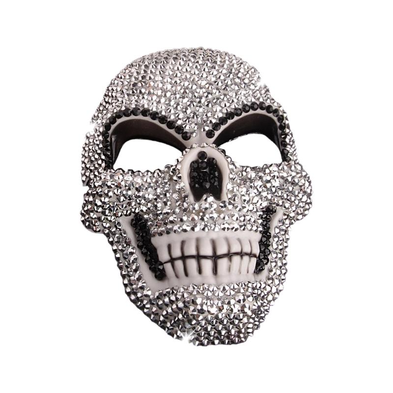 Rhinestones Skull Full Face Mask Masquerade Mask Cosplay Halloween Costumes Steampunk Party Mask for Carnivals
