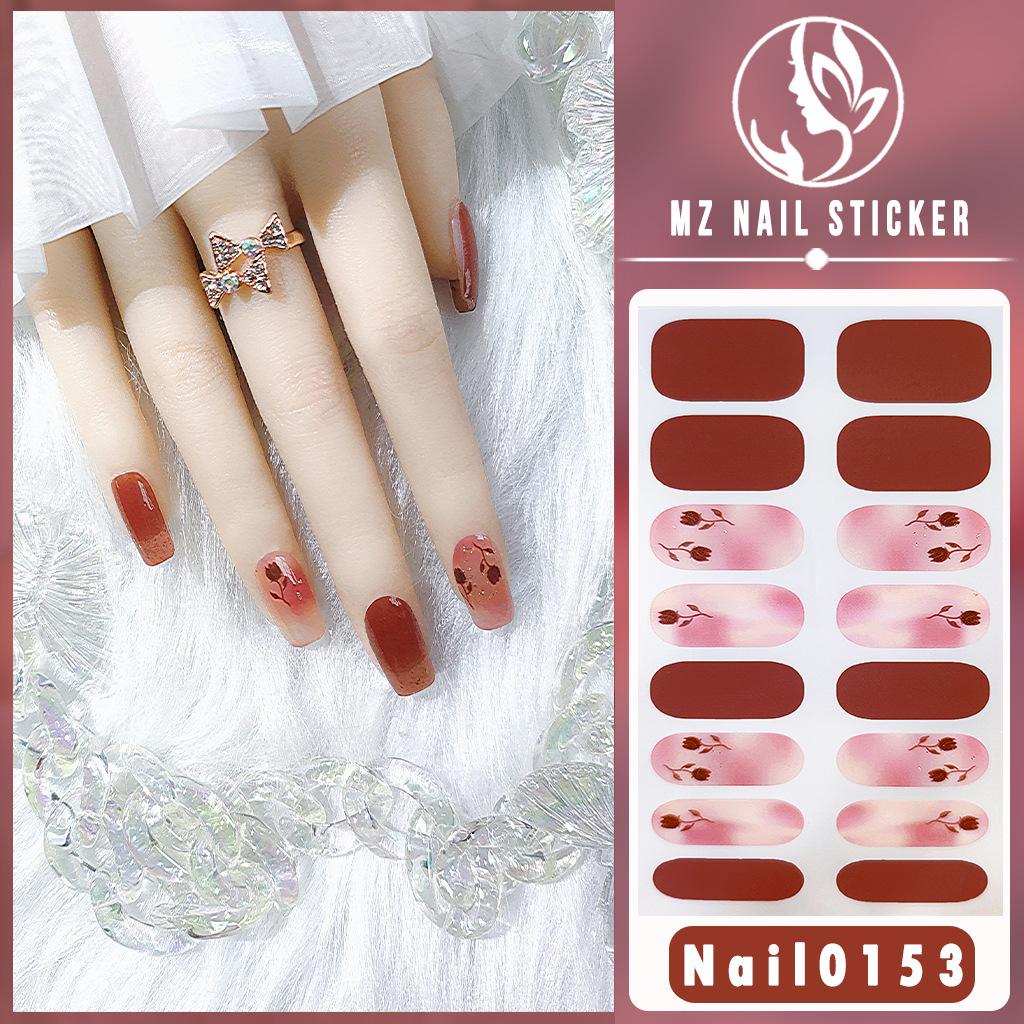 Nail16 Refers To Stereoscopic White Ultra Thin Non-trace Gel Nail Oil Film Popular Color Temperament Sweet Cool Wind Nail Art Sticker