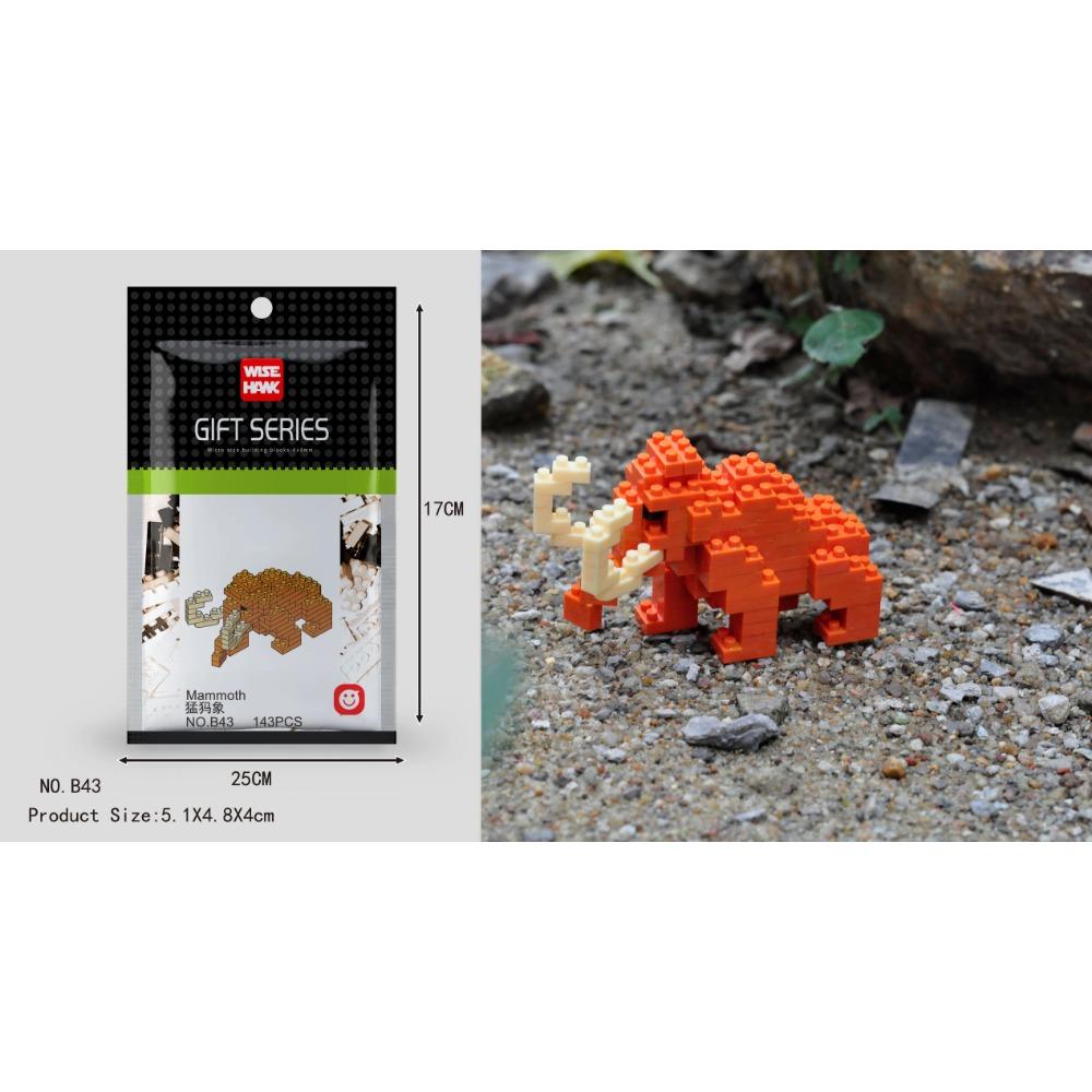 Kids Toy Mini Building Blocks Micro Bricks Eagle Moose Dog Cat Bird Animals 3D Model Bag Gifts Educational Toys For Children