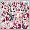 Haruno Sakura Stickers Naruto 50 Pcs Anime Waterproof Decoration Luggage Laptop Notebook Phone Case Stickers Decorations