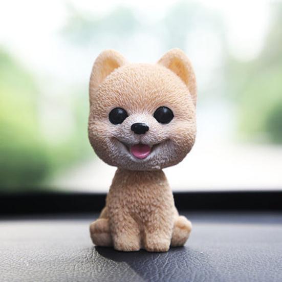Lovely Swinging Head Puppy Car Simulation Dog Dashboard Interior Ornament Gift
