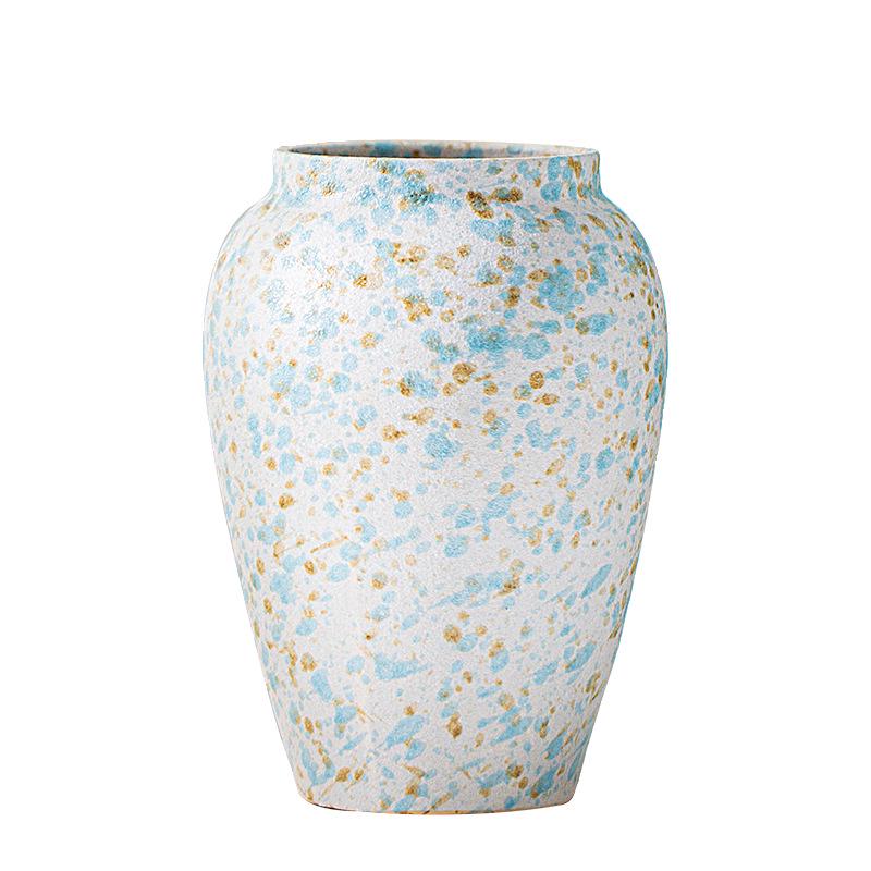 Minimalist Kiln-Fired Ceramic Vase: Home Living Room Decor for Fresh or Dried Flowers