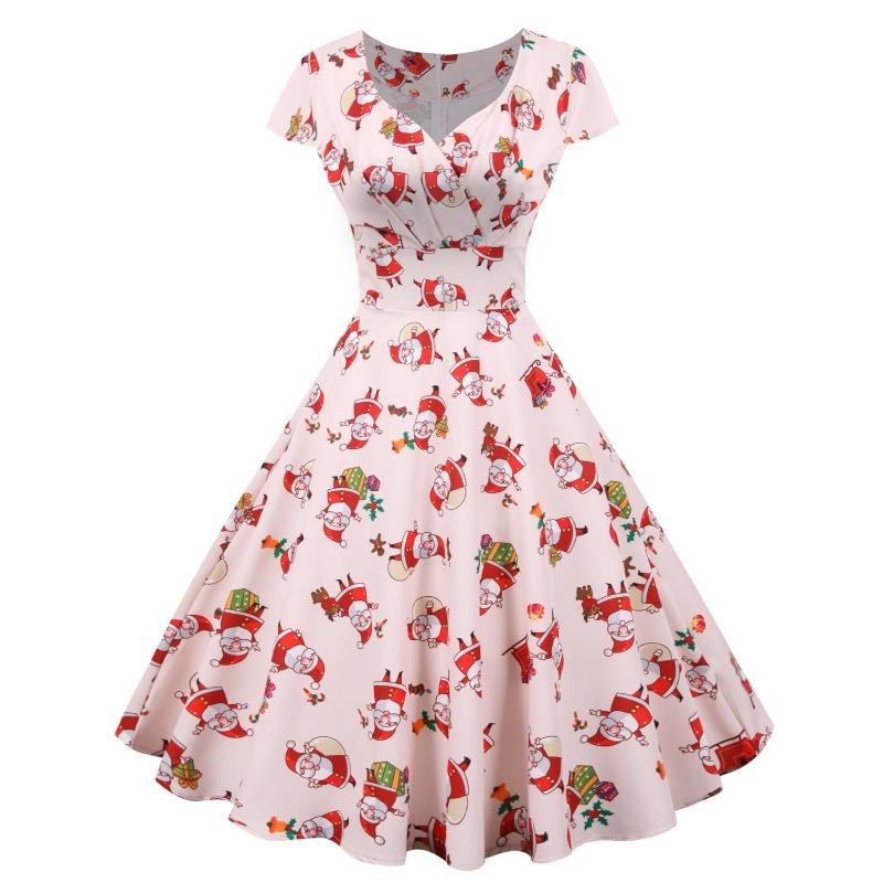 BITCED Fashion Summer Spring Short Sleeve V-Neck Casual Dresses