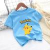 2026 Kids ShortSleeved Cartoon Printed Pikachu Game New Style TShirt Boys and Girls Casual Shirt for Leisure UseSportsShirt