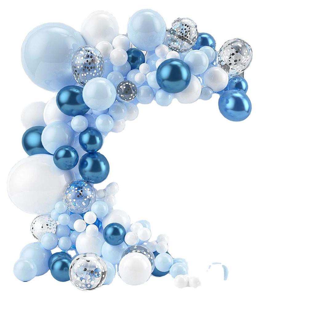 Blue Ocean Series Macaron Latex Balloon Male Treasure Birthday Decoration Balloon Chain Set Holiday Arrangement