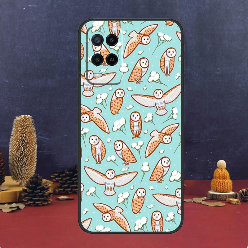 Cute Owl Cartoon Case For Oppo A60 A80 A40 A6 A5 Pro A15 A16 A17 A57 A94 A74 A54 A76 A96 A18 A38 A58 A78 A98