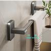 Two Layer Punch-Free Towels Holder Bar Bathroom Storage Rack Towel Rack Organizer Wall-Mounted Towel Shelf