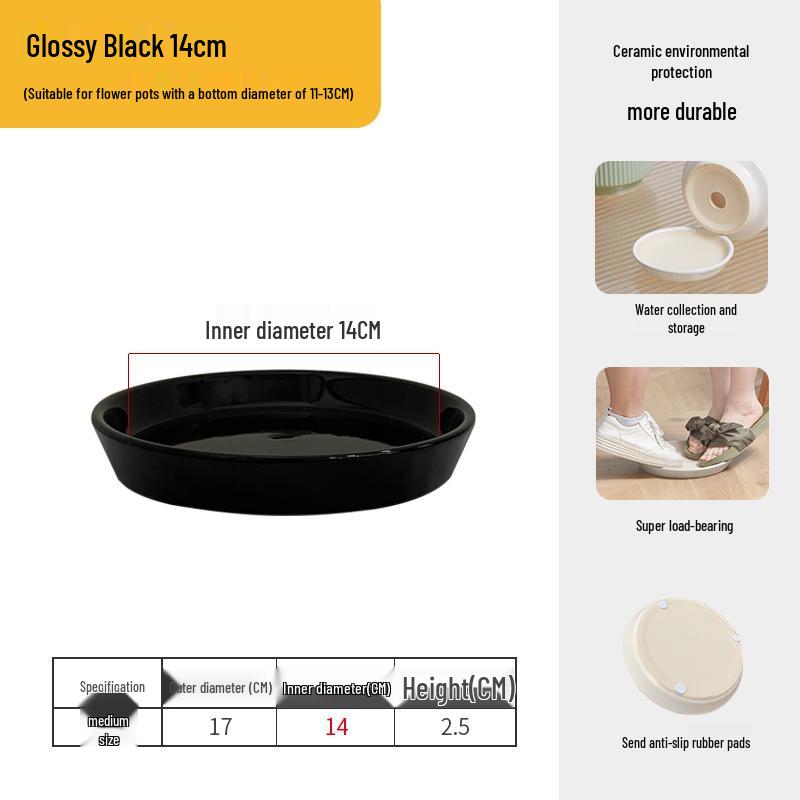 Große Keramik-Auffangschale für Sukkulenten und Bonsai