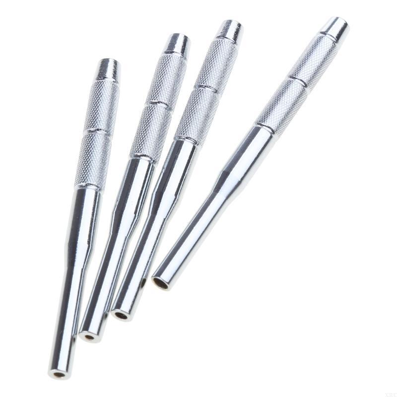 4pcs/set Stainless Steel Multi Size Hollow End Roll Pin Tool Starter Kits X3UC
