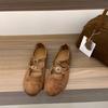 Soft-soled version~ French flat-soled ballet gentle evening shoes women's shoes 2025 spring and autumn retro suede Mary