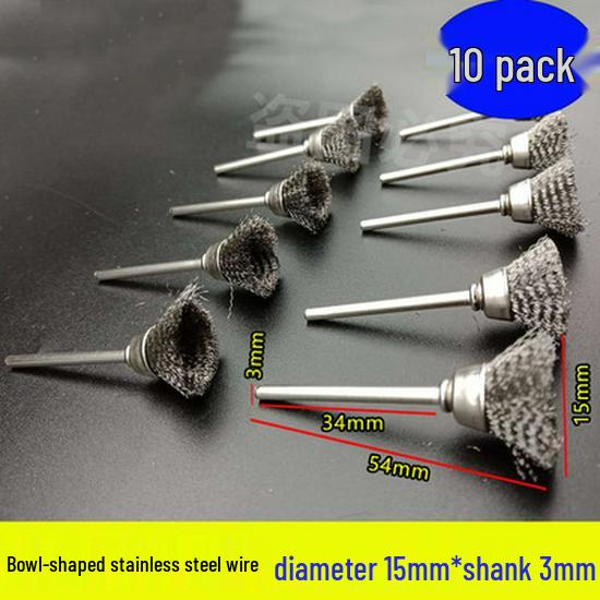 Electric Polishing & Rust Removal Brush: Steel & Copper Wire Grinder Head