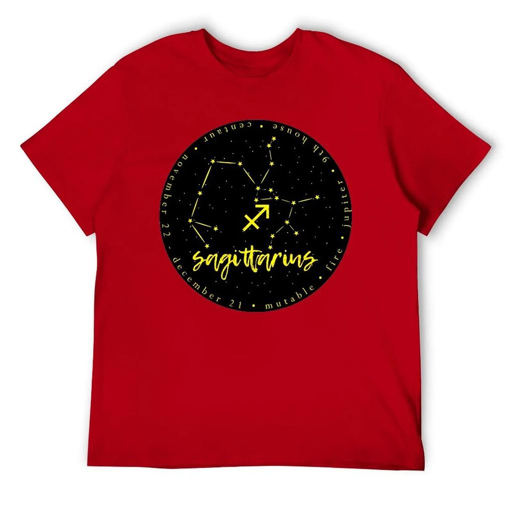 Sagittarius Twelve Constellation (12) Top Tee Casual Graphic T-shirt Round Neck Sports Joke Leisure USA Size