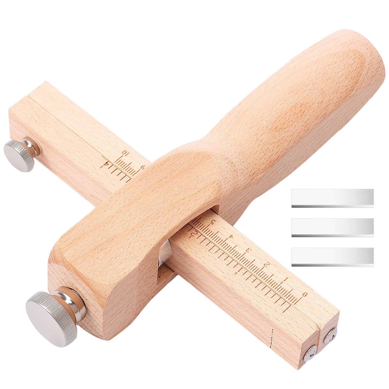 

Leather Strap Cutter Adjustable Leather Strip Cutting Tool Portable Leather Cutting Tool Wood Leather Belt Cutter with 3 Blades