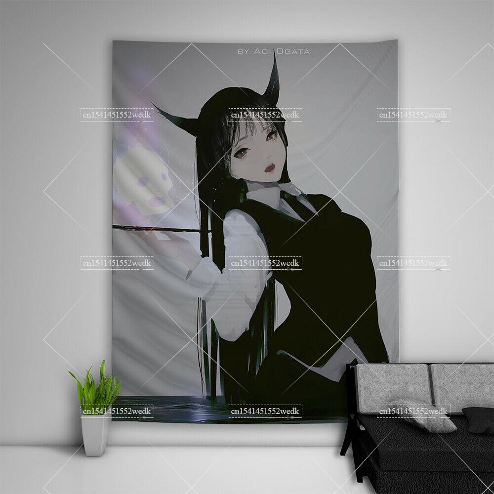 Kawaii School Girl Tapestry Wall Decor Anime Tapestry Manga Aesthetic Room Decoration Meme Tapestries Art Poster For Home