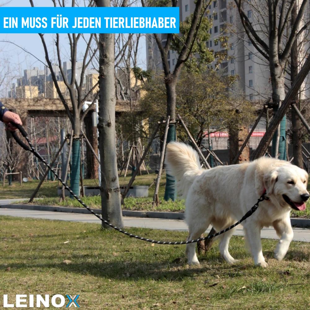 Reflexní vodítko pro psy LEINOX, tréninkové vodítko, nylonové vodítko pro běhání s měkkou rukojetí