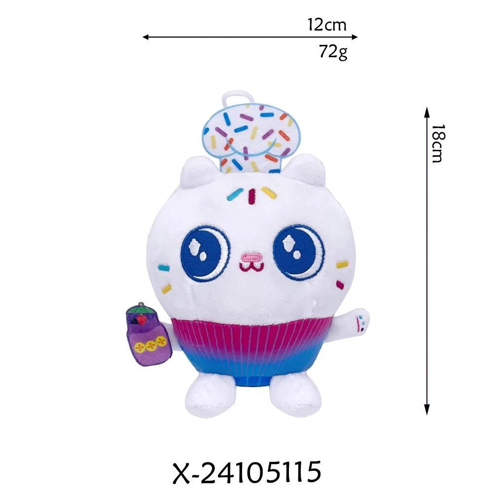 20cm Gabby Dukkehus Plysjleke Ryggsekk Katt Kake Katt Havfrue Kosedyr Plysjleke Gbay Klistremerke for Jenter Julegaver