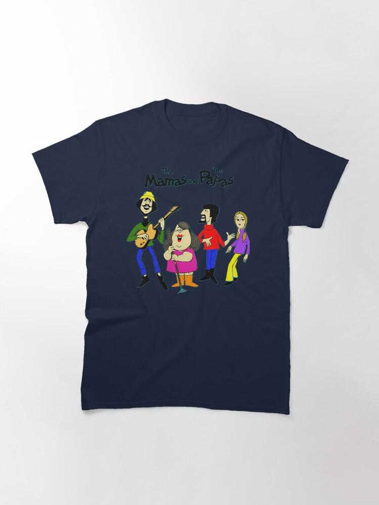 The Mamas & The Papas Four Band Members Cartoon Character Classic T-Shirt