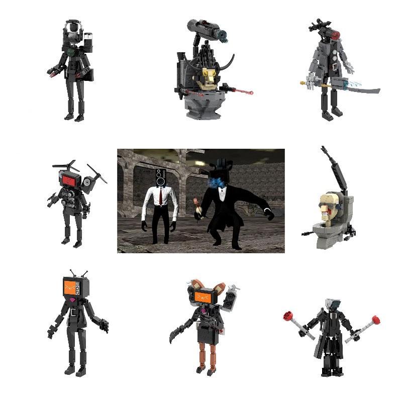 Skibidi Toilet Abs Plastic Building Blocks Popular Cross-border Toy For Kids 7-14)