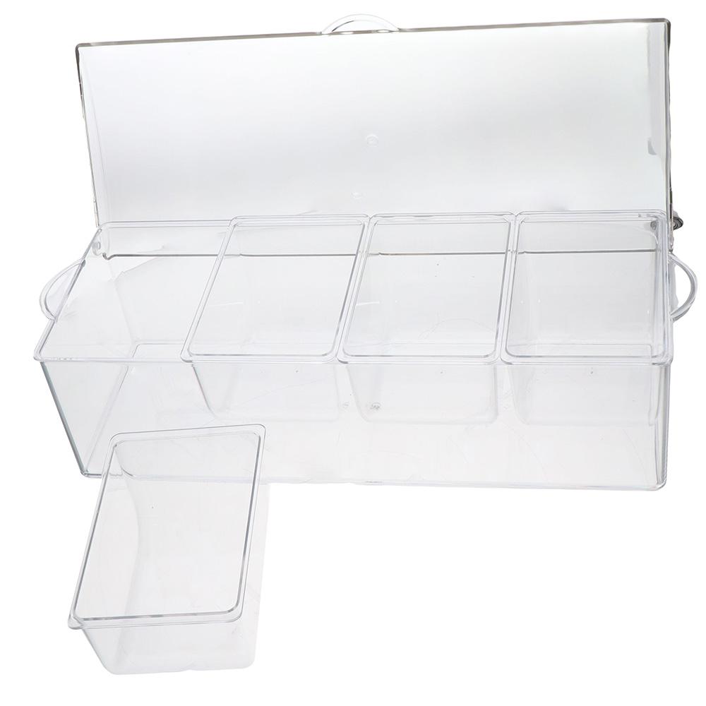 

Большие контейнеры для льда, прозрачная коробка для закусок, поднос для охлажденной приправы, органайзер для сервера, уличная домашняя кухня