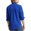 Polo Ralph Lauren FW23 Solid Logo Embroidered Loose Long Sleeve Shirt Men Shirts Blue MNPOWOV16823182-400