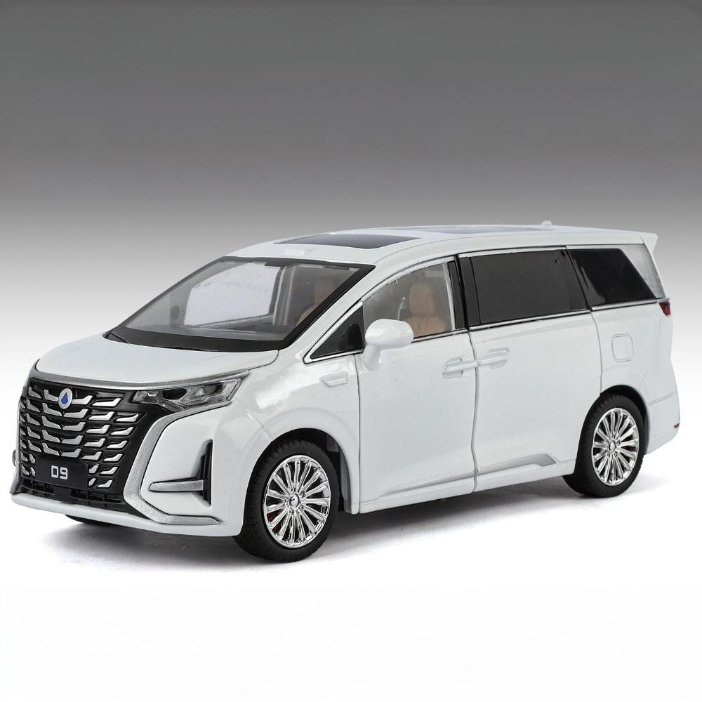 1:24 DENZA D9 New Energy MPV Die Cast Metel Cars Toy Pull Back Model Cars With Sound And Light Home Trendy Toys Ornament Collect белый