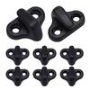 8PCS Nylon Kayak Lashing J Shape Hooks with Flat Head Screws Black Kayak Hooks Replacement for Boating Accessories