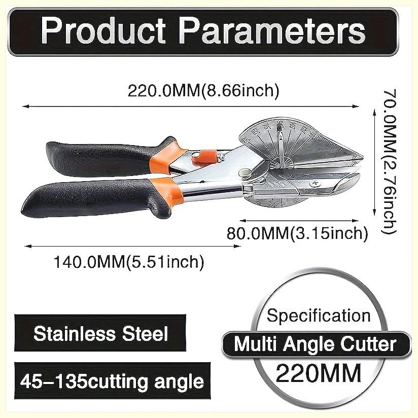 45-135 Degree Adjustable Miter Cutter – Multi-Angle Scissors for Plastic, PVC, Molding Trim, Wall Panels