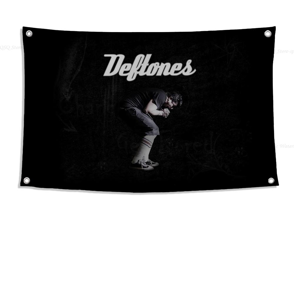 1 pz Bandiera Deftone Alternative Metal Bandiere E Stendardi Bandiera a Quattro Fori Poliestere Decorazione Esterna Stanza Estetica