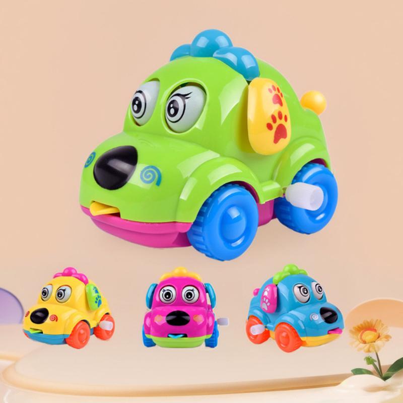 צעצוע מנגנון שעון ילדים מצויר מתיחה יצירתי חמוד שרשרת למעלה רכב חיה קטנה מתנת תינוק