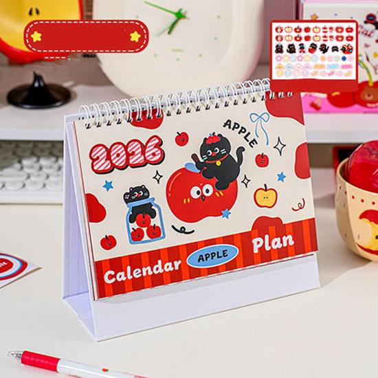 

2026 Calendar Cute Cartoon Desk Calendar To Do List Daily Schedule Table Planner Portable Notes Desktop Decorations 2026