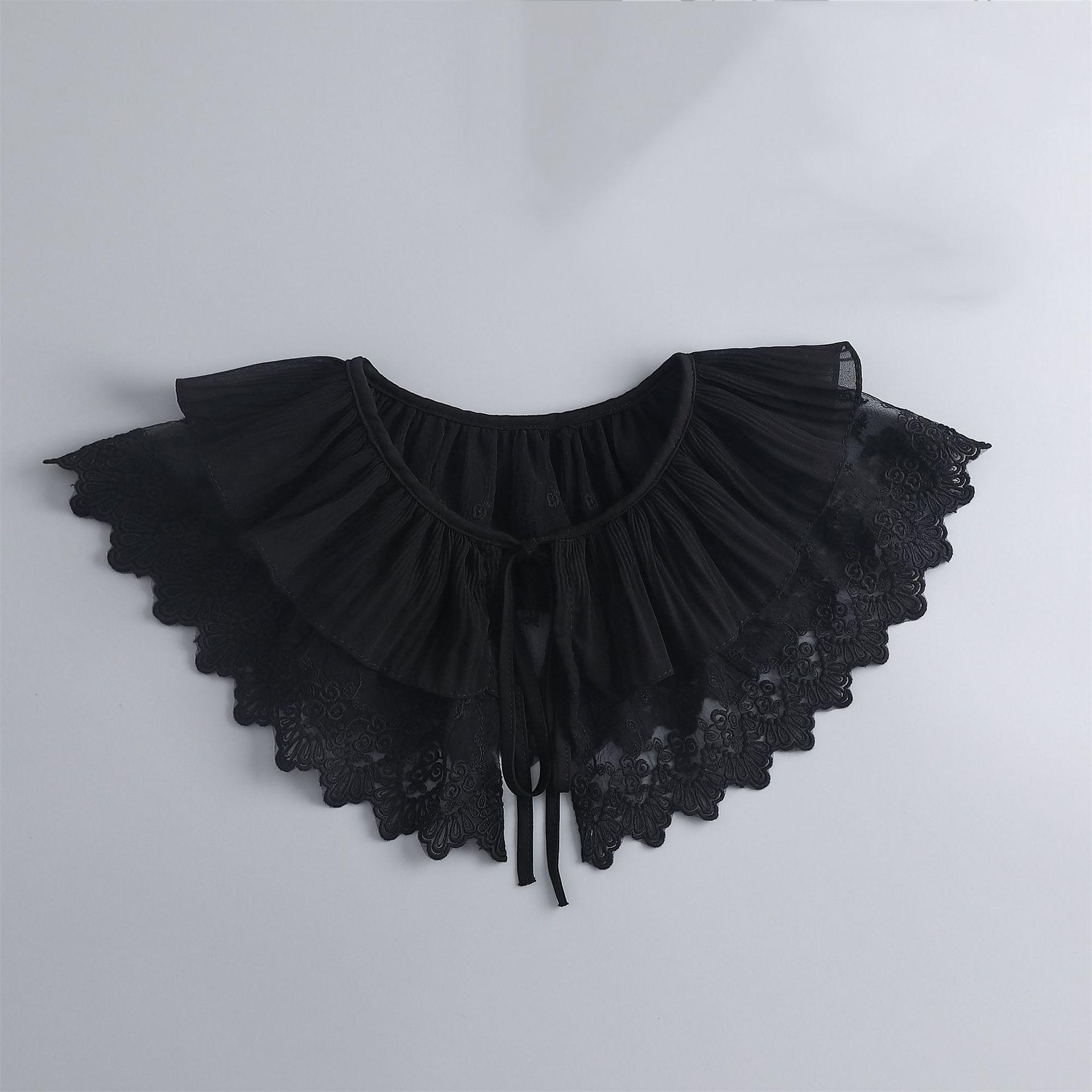 

Женская кружевная рубашка со съемным воротником, блузка, топы, лацканы, поддельный воротник, шали, женское платье, маленькая накидка, фьюжн-колс, декор