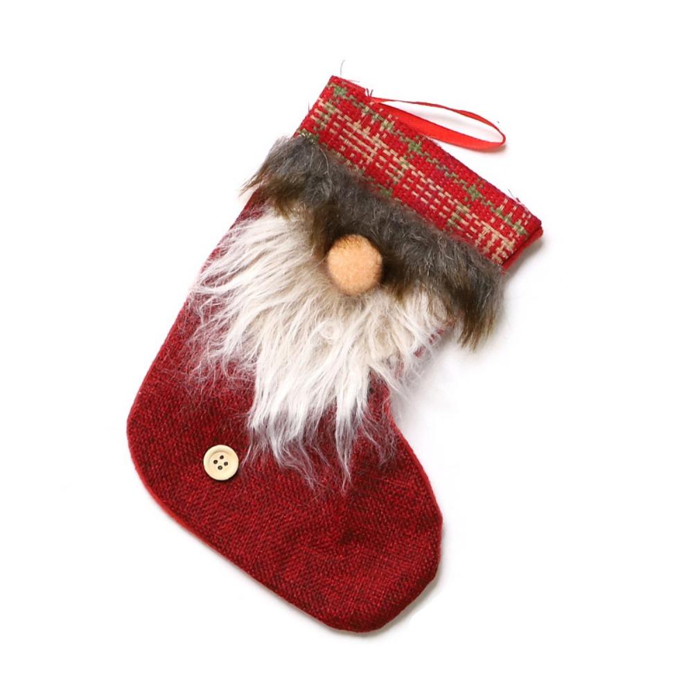 Handmade Christmas Sock Hanging Ornaments Cartoon Christmas Tree Pendant  Xmas Tree Decor