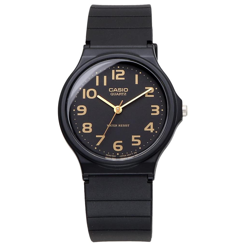 Casio CASIO Analog Watch Chipkashi Cheap Casio MQ-24-1B2L Urethane Belt Unisex Black X Gold Arabia Overseas Model [Parallel Import]