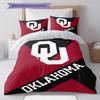 Oklahoma Sooners Pattern Bedding Set Quilt Cover Pillowcase Home Decor Gift (1 * duvet cover + 2 * pillowcase, without core)