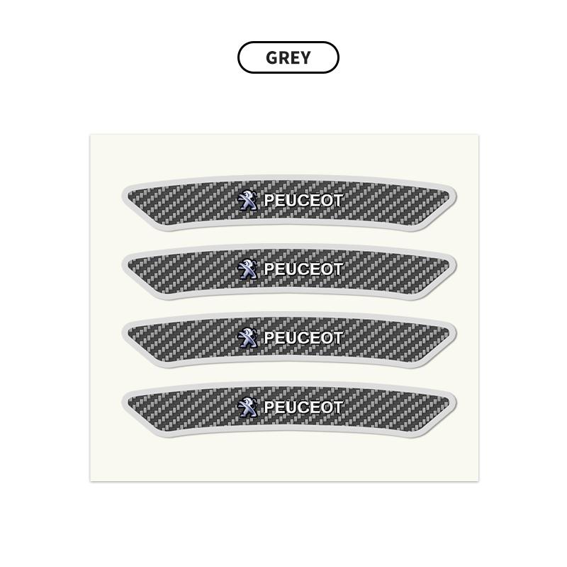 4pcs Fashion Car Badge Wheel Rims Brow Decal Trim Sticker For Peugeot 308 408 508 RCZ 208 3008 2008 206 207 307 Car Accessories