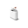 JUDRDO 125L Slim Sanitary Bin with Lid, Push-Type Opening, Small Size, Odor-Eliminating,